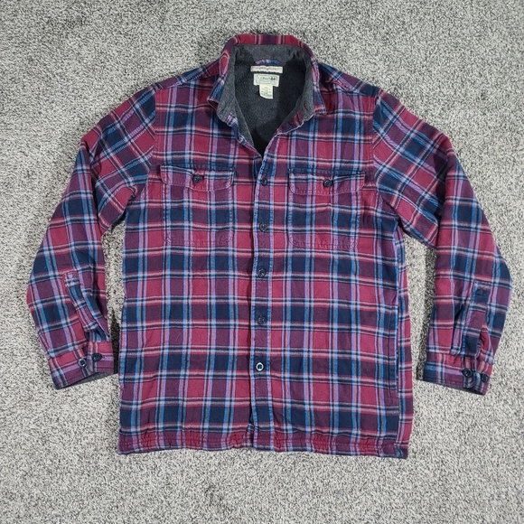 L.L. Bean Other - L.L. Bean Fleece Lined Flannel Shirt Traditional Fit Mens Size Small 298189